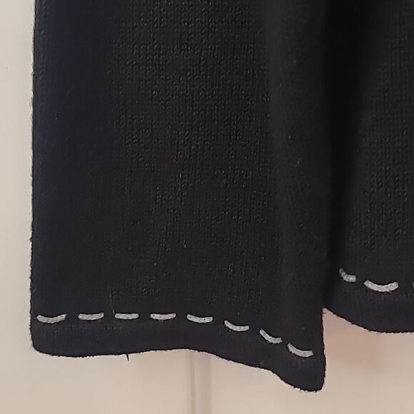 Norm Thompson Black Cotton Blend CARDINAL BIRD Beaded Novelty Sweater Women's 2X - Picture 4 of 12